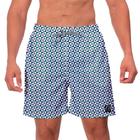 Short Praia Masculino W2 Azul Estampado Academia Caminhada Corrida Qualidade