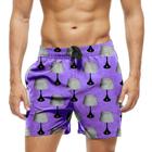 Short Praia Shorts Banho Bermuda Verão Abajur Cartoon Luz 1693