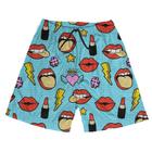 Short Praia Shorts Banho Bermuda Verão Boca Style Cartoon 43