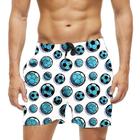 Short Praia Shorts Banho Bermuda Verão Bola Futebol Cartoon Blue Azul 1311 - SMOKE