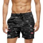 Short Praia Shorts Banho Bermuda Verão Cool Life Desenhos Arte White 309