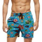 Short Praia Shorts Banho Bermuda Verão Jogo Game Cartoon Color Super 229