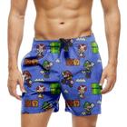 Short Praia Shorts Banho Bermuda Verão Jogo Game Retro Pixel 475