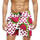 Short Praia Shorts Banho Bermuda Verão Melância Cartoon Bolinhas Red 1012