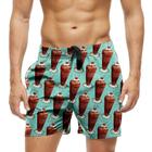 Short Praia Shorts Banho Bermuda Verão Milsheik Cartoon Doce 686