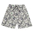 Short Praia Shorts Banho Bermuda Verão Notas Dólar Dinheiro 408