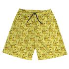 Short Praia Shorts Banho Bermuda Verão Relâmpago Cartoon Yellow 148