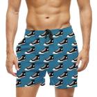 Short Praia Shorts Banho Bermuda Verão Tênis Retro Star Cartoon 532