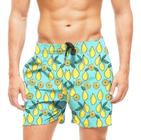 Short Praia Shorts Banho Calção Limão Full Print 786