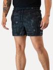 Short Reserva D'Água Beachwear Estampado Naves Preto