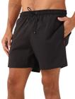 Short Reserva D'Água Beachwear Liso Tag Lateral Preto