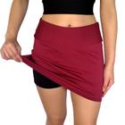 Short Saia Feminino Justo Cós Liso Suplex Pp ao Plus Size - Serdan Confecções