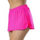 Short Saia Feminino Recorte Lateral Fitness Academia Treino Poliester