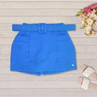 Short Saia Plus Size Frente e Costas/trás com Cinto e Bolso 0071
