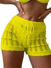 Short Shortinho Curto Feminino Saida De Praia Tricot Verão