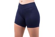 Short Suplex Liso RLC Fitness Cintura Alta Academia Verão Feminino Fit Marinho