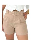 Shorts Alfaiataria Feminino com Cinto Encapado