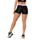 Shorts Biker Feminino Cirre Poliamida Brihante Modelador Seca Rápido Alta Compressão UV50+