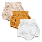 Shorts Bloomer MYGBCPJS para bebês, meninas e meninos, pacote com 3, algodão e linho