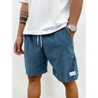 Shorts Casuais De Veludo De Verão Masculino Cor Sólida Praia Basquete Calças Esportivas