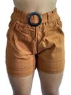 Shorts Cintura Alta Clochard Bengaline Xadrez R09