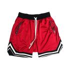 Shorts de Basquete Masculino Vermelho - Casual, Respirável para Academia e Treino