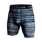 Shorts de Compressão Masculinos com Estampa 3D Camuflada - Elásticos para Academia e Musculação