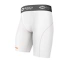 Shorts de compressão Shock Doctor com bolso branco