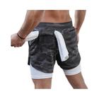 Shorts de Corrida Masculino 2 em 1 - Ideal para Verão, Treino e Fitness