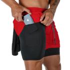 Shorts de Ginástica Masculinos 2 em 1 - Compressão, Secagem Rápida e Elásticos