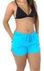 Shorts de  Praia e Piscina Feminino de bolso Azul Tam. G