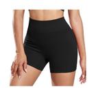 Shorts de Yoga de Cintura Alta Sem Costura - Calças Elásticas para Mulheres