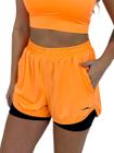 Shorts Duplo Feminino Beach Sport NEONCOLORS - Laranja Neon