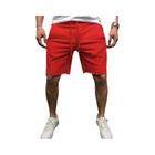 Shorts Esportivos Masculinos - Cor Sólida, Casual e Fino para Corrida e Academia