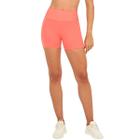 Shorts Feminino Alto Giro Eterno Laranja Coral - 24310