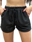 Shorts Feminino Curto Bermuda Moletom Bolsos Fitness