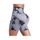 Shorts Feminino De Cintura Alta Sem Costura Push up Tie Dye Yoga Calças De Ciclismo De Ginástica De - others