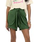 Shorts Feminino Faixa Dupla Viscose Endless Verde