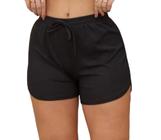 Shorts feminino individual malha canelada conforto para o seu dia qualidade premium uso casual