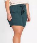 Shorts feminino plus size folhagens rovitex secret glam