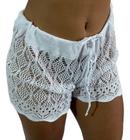 Shorts Feminino Saída De Praia Com Renda Envio Imediato - R01