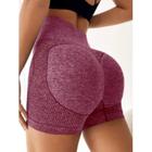 Shorts Fitness Feminino Cintura Alta Academia Levanta Bumbum Sem Costura ENVIO IMEDIATO