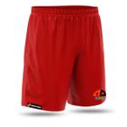 Shorts Futebol Esportes Infantil Menino Poliéster Bermuda Calção Vermelho