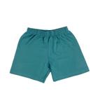 Shorts infantil em moletinho verde liso básico