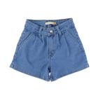 Shorts Infantil Feminino Carinhoso Jeans Azul - 100010