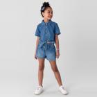 Shorts infantil menina clochard em jeans Brandili