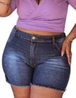 Shorts Jeans Feminino com Lycra Desfiado Plus Size 48 ao 54
