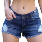 Shorts Jeans Feminino Destroyed Cintura Baixa Modelo Fashion