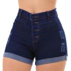 Shorts Jeans Feminino Praia Cintura Alta Bermuda Hot Pants