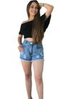 Shorts Jeans Verão Confeccionada Em Jeans R24